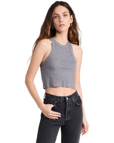 WSLY The Rivington Cropped Tank - Gray