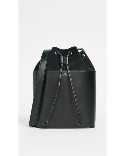 A.P.C. Sac Clara Bucket Bag - Black