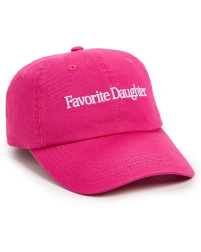 FAVORITE DAUGHTER Classic Logo Baseball Hat - Pink