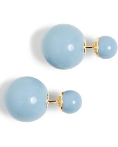 Shashi Double Ball Earrings French - Blue