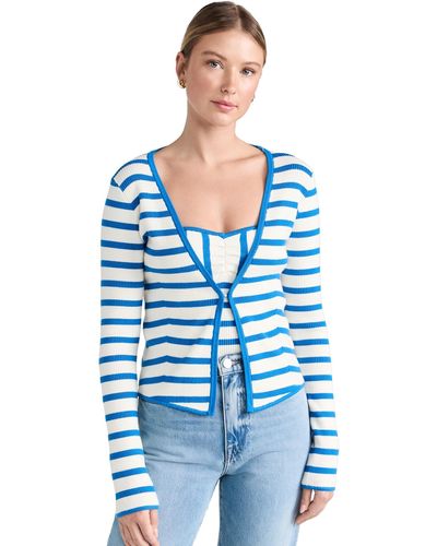 FAVORITE DAUGHTER Sim Knitted Cardigan 96370 French Bue - Blue