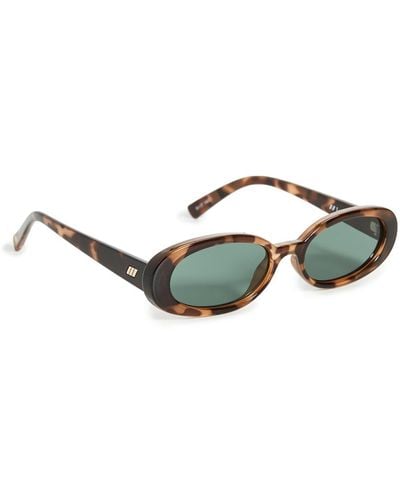 Le Specs Outta Love Oval-frame Sunglasses - Multicolor