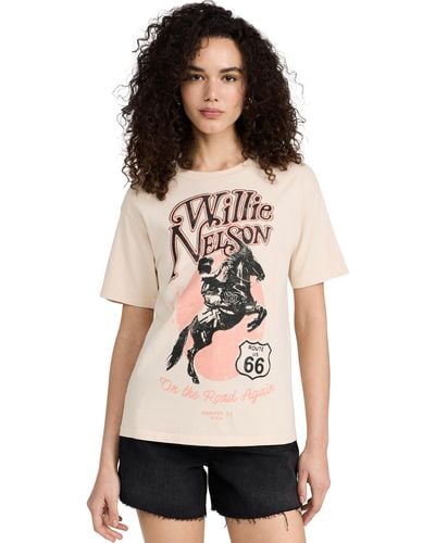 Daydreamer Daydreaer Willie Nelon Route 66 Weekend Tee And - Black