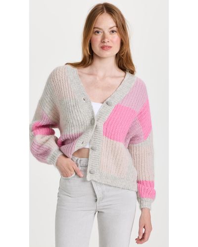 byTiMo Hairy Knit Cardigan - Pink