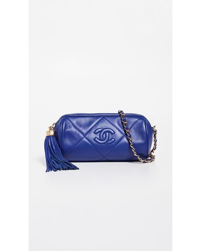 What Goes Around Comes Around Chanel Mini Barrel Bag - Blue
