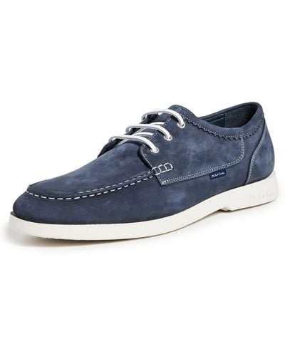 PS by Paul Smith Pebble Suede Boat Shoes - Blue