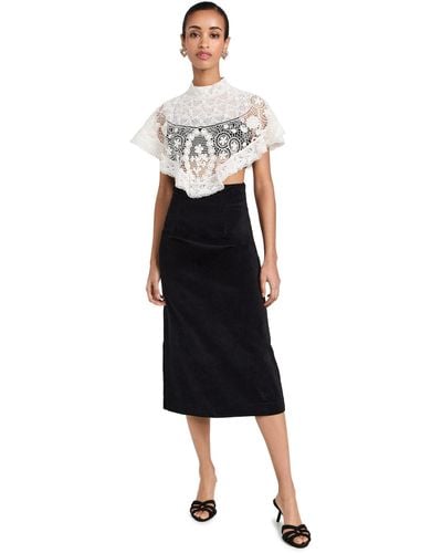 Sea Serita Crochet Lace Sleeveless 3-piece Dress - Black