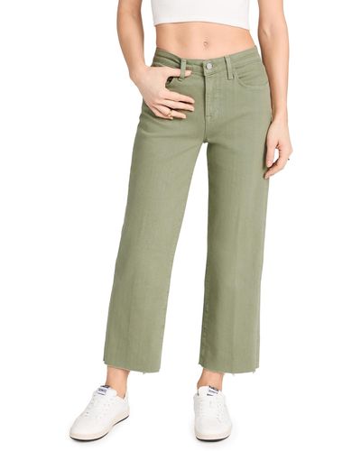 L'Agence Wanda Crop Wide Leg Pants - Green