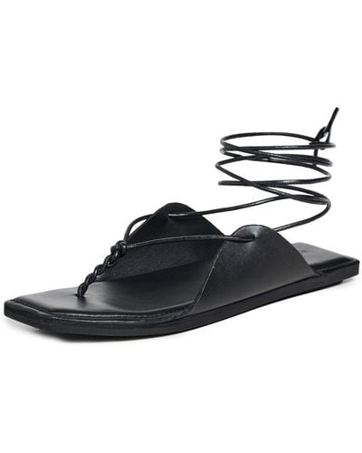 St. Agni Tie Up Sandals - Black
