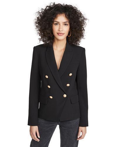 L'Agence Kenzie Double Breasted Blazer - White