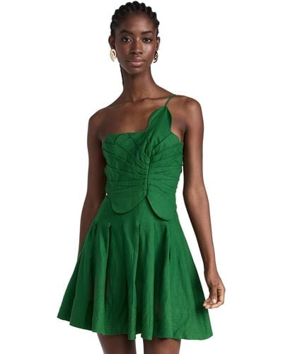 FARM Rio One Shouder Ea Mini Dress - Green