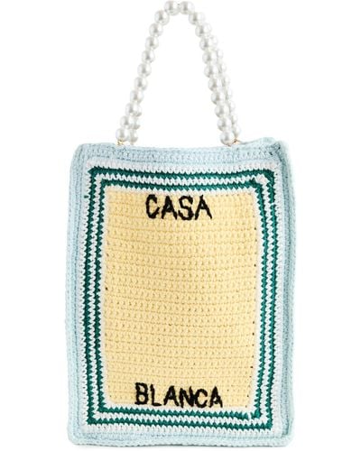 Casablancabrand Cotton Mini Crochet Bag - White