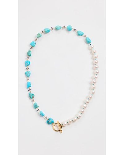 Chan Luu Turquoise And Pearl Necklace - Blue