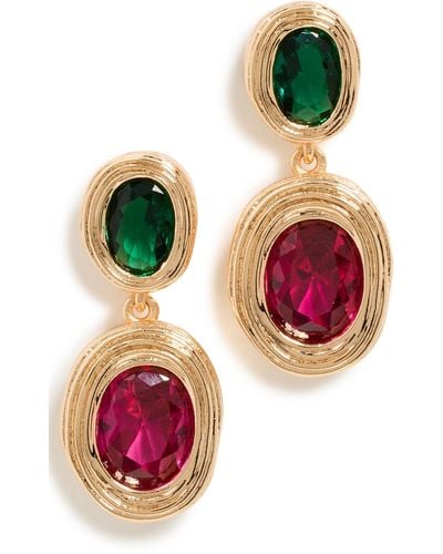 Luv Aj The Royale Stone Drop Studs - Red