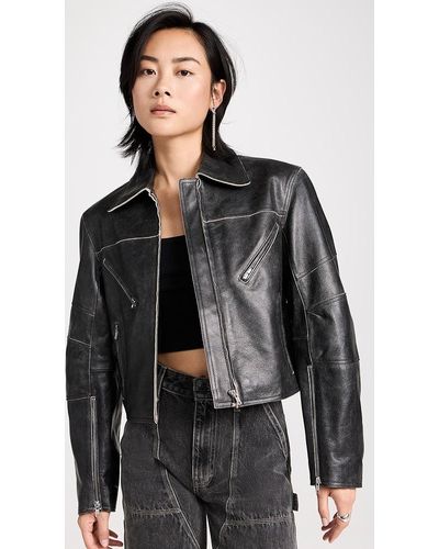 Helmut lang lamb sale leather biker jacket