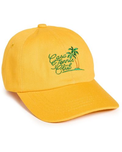 Casablancabrand Tennis Club Icon Embroidered Cap - Yellow