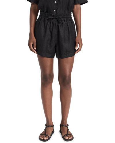 Ayr Linen Staycation Shorts - Black