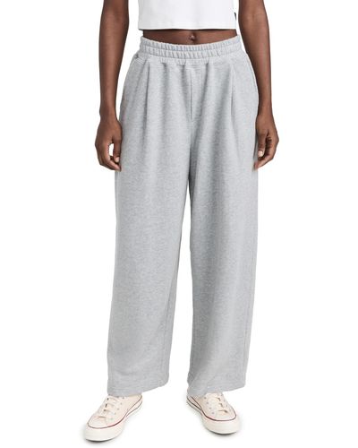 MWL by Madewell Wl By Adewell Terry Overized Weatpant Heather Gy Cla Gray - Black