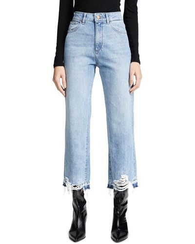 DL1961 Hepburn High Rise Wide Leg Jeans - Blue