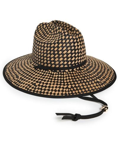 Lele Sadoughi Straw Checkered Hat - Multicolor