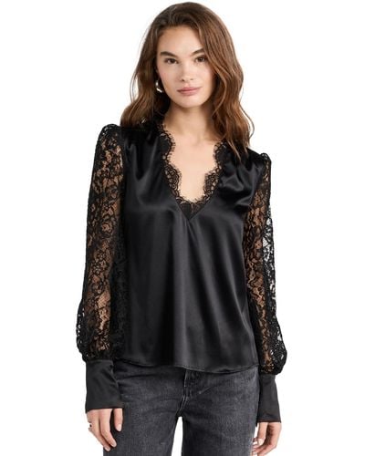 Generation Love Carly Lace Combo Blouse - Black