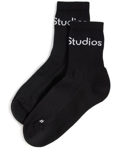 Acne Studios Logo Socks - Black