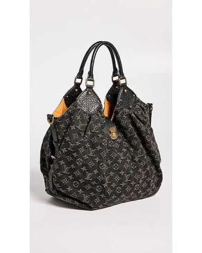 What Goes Around Comes Around Louis Vuitton Black Denim Xl Hobo Bag No Strap