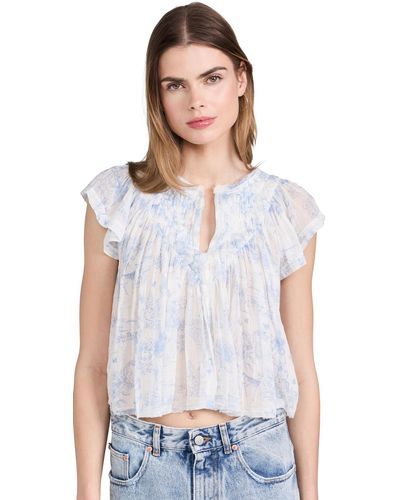 Free People Free Peope Printed Pada Top Ivory Cobo - White