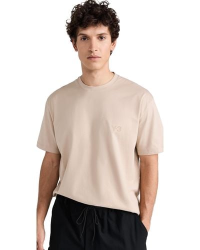 Y-3 Reaxed Hort Eeve Tee Cay Brown . - Natural