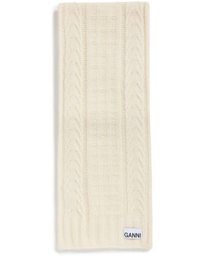 Ganni Cable Scarf - Natural
