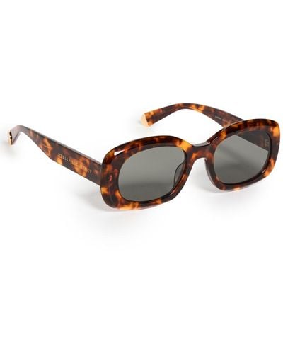 Stella McCartney Narrow Oval Sunglasses - Black