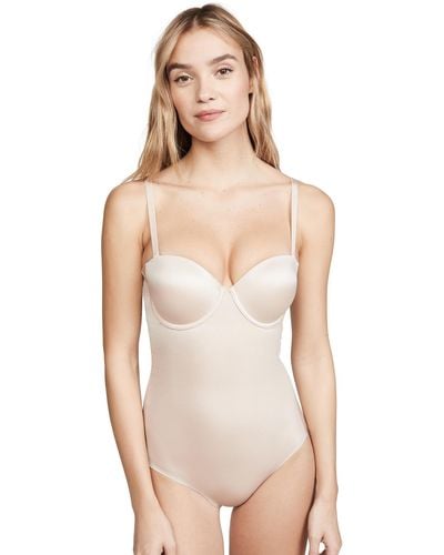 Spanx Panx Uit Your Fancy Trape Bodyuit Chapagne Beige - Natural