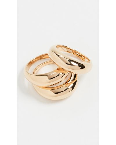 Soko Fanned Stacking Rings - Metallic