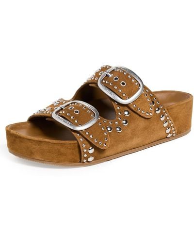 Loeffler Randall Jack Two Band Sandals With Studs 10 - Multicolour