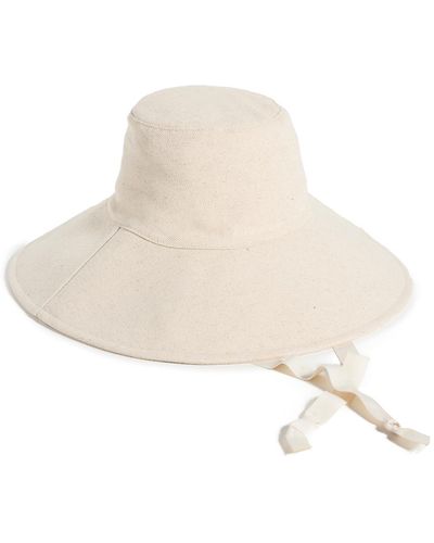 Hat Attack Frankie Sunhat With Chinstrap - White