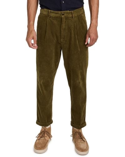 Alex Mill rugged Corduroy Pleated Pants - Green