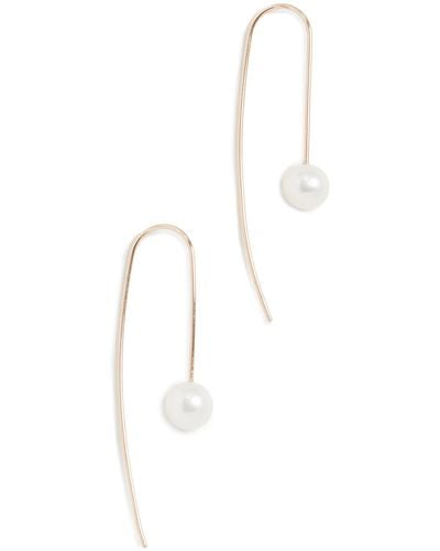 Zoe Chicco 14k Gold White Freshwater Cultured Pearl Wire Earrings - Multicolor
