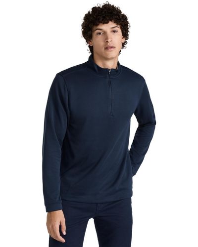 Rhone Commuter 1/4 Zip Sweatshirt - Blue