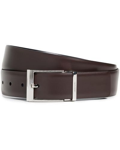 Ferragamo Classic Leather Reversible Belt - Black