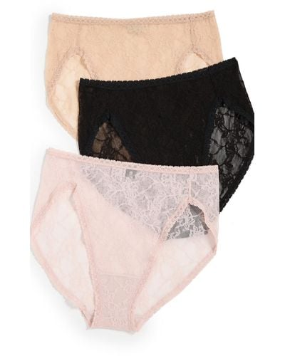 Natori Bliss Allure French Cut 3 Pack Panties - Black
