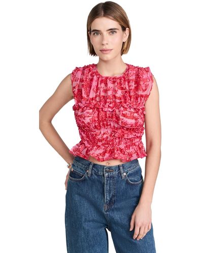 Cecilie Bahnsen Uphi Top - Red