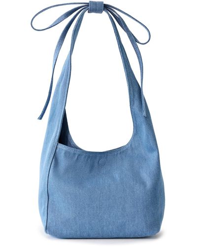 Reformation Small Vittoria Shoulder Bag - Blue