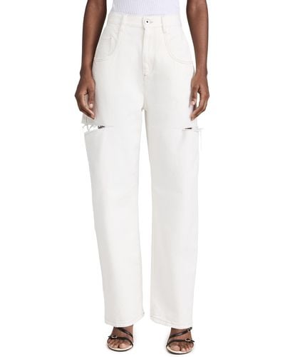 Maison Margiela Denim Jeans With Slash Details - White
