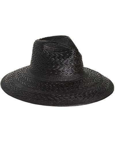 Freya Redwood Straw Hat Back - Black