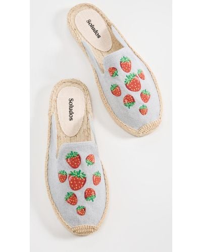 Soludos Strawberry Patch Platform Espadrilles - Multicolor