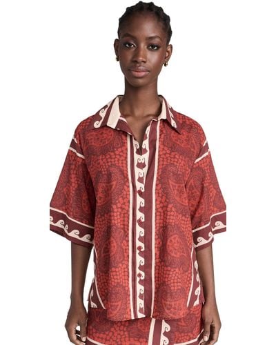 Johanna Ortiz Red Paisley Situation Shirt