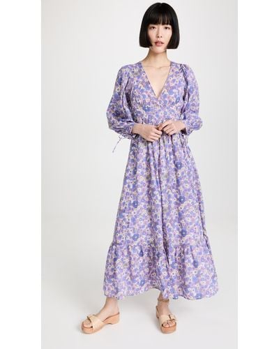 Antik Batik Paolina Long Dress - Purple