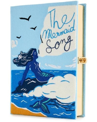 Olympia Le-Tan The Mermaid Song Book Clutch - Blue