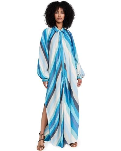 Marrakshi Life Touareg Dress With Collar - Blue