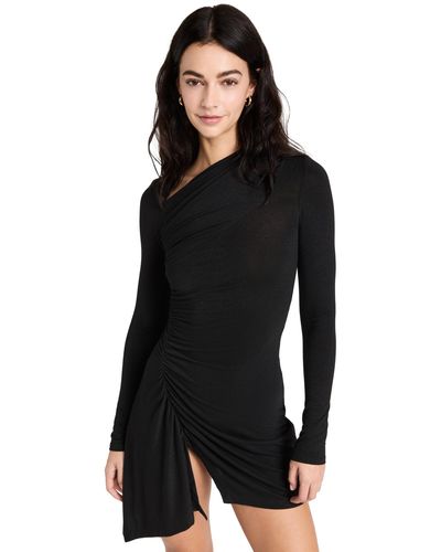 Enza Costa Slash Mini Dress - Black